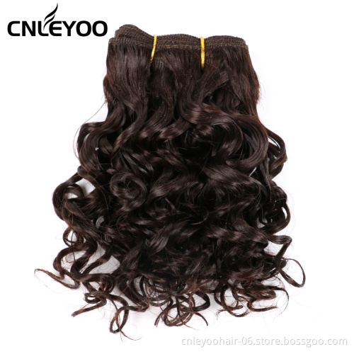 China best prices newly fashionable 8 inch synthetic fiber dark brown jerry braided curly wig